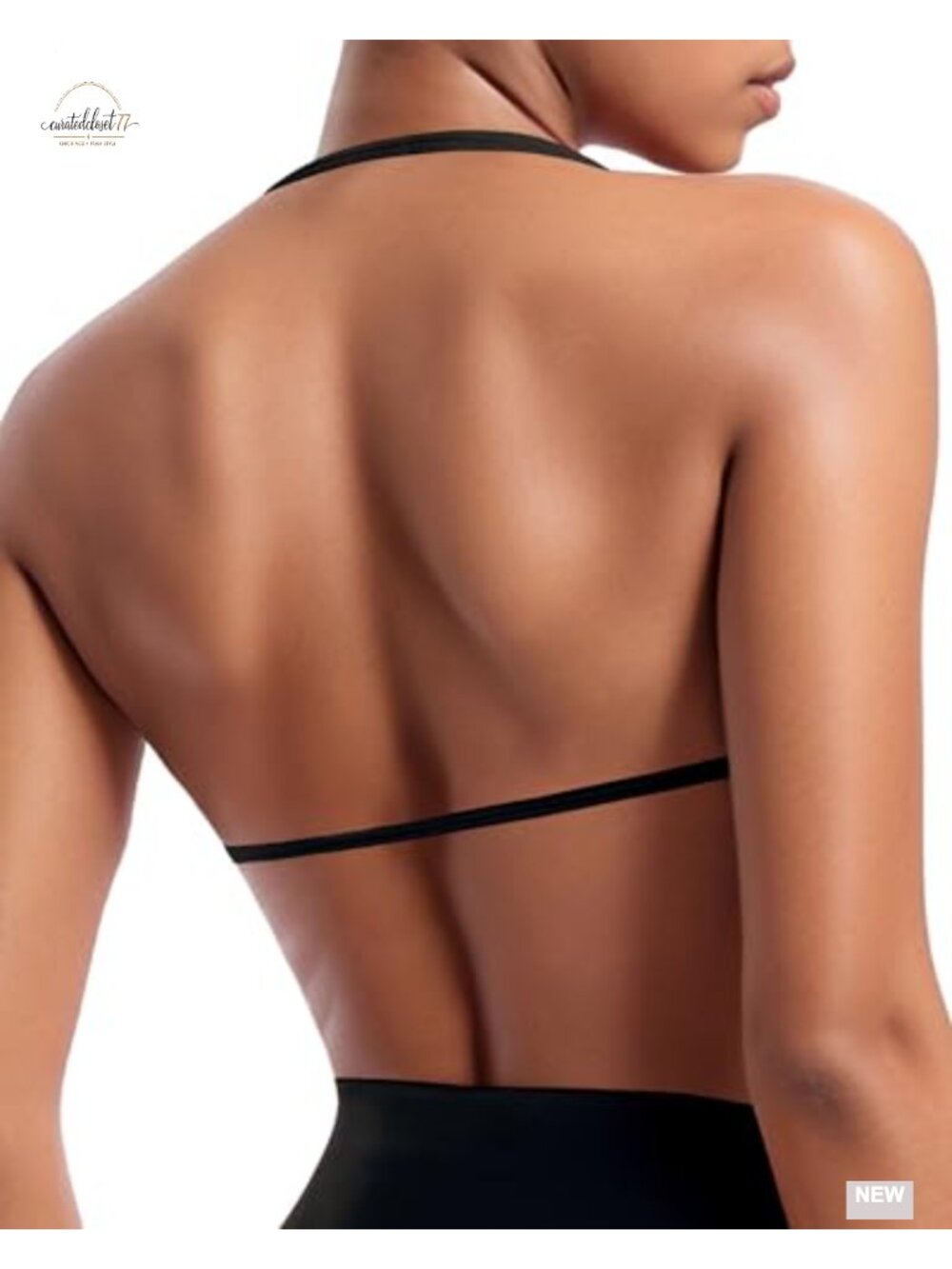 Halter Sports Bra Padded Strappy Open Back Workout Crop Top